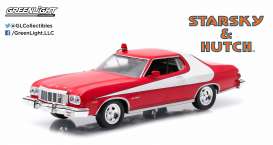 Ford  - Gran Torino *Starsky & Hutch* 1976 red/white - 1:43 - GreenLight - 86442 - gl86442 | Toms Modelautos