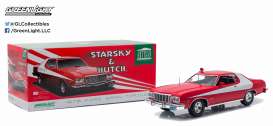 Ford  - Gran Torino *Strasky & Hutch* 1976 red/white - 1:18 - GreenLight - 19017 - gl19017 | Toms Modelautos