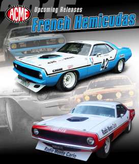 Plymouth  - Trans Am Barracuda #42 1970 blue/white - 1:18 - Acme Diecast - 1806102 - acme1806102 | Toms Modelautos