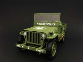 Jeep Willys - US Army Militairy Police 1944 army green - 1:18 - American Diorama - AD-77406 - AD77406 | Toms Modelautos Jeep Willys - US Army Militairy Police 1944 army green - 1:18 - American Diorama - AD-77406 - AD77406 | Toms Modelautos