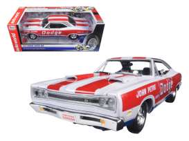 Dodge  - Coronet Superbee 1969 white/red/blue - 1:18 - Auto World - 222 - AW222 | Toms Modelautos