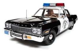 Dodge  - Monaco *Chips* 1975 black/white - 1:18 - Auto World - SS112 - AWSS112 | Toms Modelautos