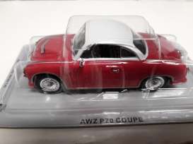 AWZ  - P70 coupe red/white - 1:43 - Magazine Models - pcAWZp70 - magpcAWZp70 | Toms Modelautos