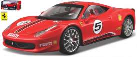 Ferrari  - red - 1:24 - Bburago - 26302r - bura26302r | Toms Modelautos