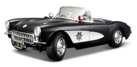 Chevrolet Corvette - 1957 black/white - 1:18 - Maisto - 31380 - mai31380 | Toms Modelautos Chevrolet Corvette - 1957 black/white - 1:18 - Maisto - 31380 - mai31380 | Toms Modelautos