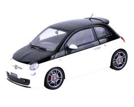Fiat Abarth - 500 2009 white/black - 1:24 - Motor Max - 73380wbk - mmax73380wbk | Toms Modelautos