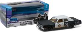 Dodge  - 1974 black/white - 1:24 - GreenLight - 84011 - gl84011 | Toms Modelautos