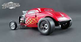 Hot Rod  - 1934 metallic red/ flames - 1:18 - GMP - gmp18816 | Toms Modelautos