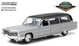 Cadillac  - S&S Limousine 1966 silver/black - 1:18 - GreenLight Precision Collection - GLPC18005 | Toms Modelautos