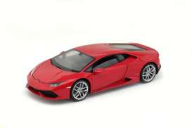 Lamborghini  - 2015 red - 1:18 - Welly - 18049r - welly18049r | Toms Modelautos