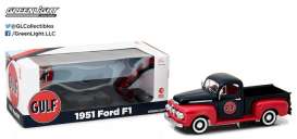 Ford  - F1 pick-up 1951 dark blue/red - 1:18 - GreenLight - 12978 - gl12978 | Toms Modelautos