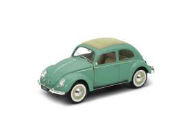 Volkswagen  - 1950 green/cream - 1:18 - Welly - 18040gn - welly18040gn | Toms Modelautos
