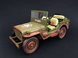 Jeep Willys - US Army muddy & green 1944 muddy & green - 1:18 - American Diorama - AD-77404A - AD77404A | Toms Modelautos