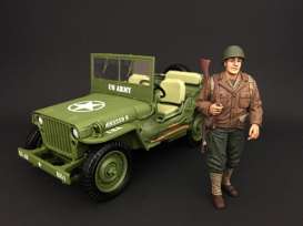 Figures diorama - army green/brown - 1:18 - American Diorama - 77410 - AD77410 | Toms Modelautos