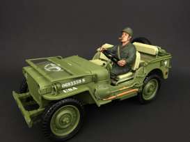 Figures diorama - army green/brown - 1:18 - American Diorama - 77413 - AD77413 | Toms Modelautos