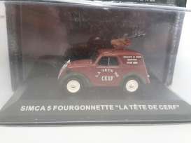 Simca  - 5 burgundy - 1:43 - Magazine Models - PUBsimca5 - magPUBsimca5 | Toms Modelautos