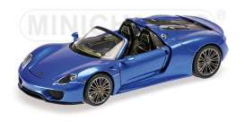 Porsche  - 2013 blue metallic - 1:43 - Minichamps - 410062130 - mc410062130 | Toms Modelautos
