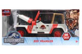 Jeep  - Wrangler *Jurassic World* 1992 white/red - 1:24 - Jada Toys - 97806 - jada253253005 | Toms Modelautos
