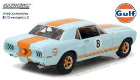 Ford  - Mustang Coupe *Gulf* 1967 gulf blue/orange - 1:18 - GreenLight - 12989 - gl12989 | Toms Modelautos