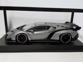 Lamborghini  - 2014 grey/white line - 1:18 - Kyosho - 9502GR - kyo9502GR | Toms Modelautos