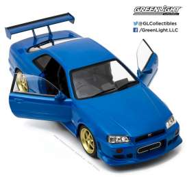 Nissan  - 1999 bayside blue - 1:18 - GreenLight - 19032 - gl19032 | Toms Modelautos