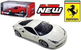 Ferrari  - white - 1:18 - Bburago - 16008w - bura16008w | Toms Modelautos