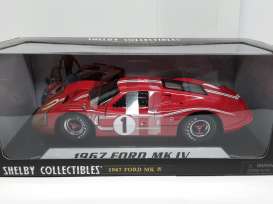 Ford  - 1967 red/white - 1:18 - Shelby Collectibles - shelby427 | Toms Modelautos