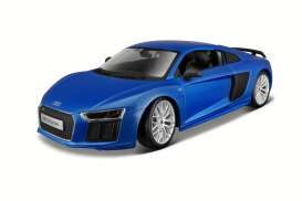 Audi  - R8 V10 2015 blue - 1:18 - Maisto - 36213b - mai36213b | Toms Modelautos