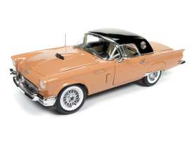 Ford - Thunderbird Convertible 1957 coral sand/black - 1:18 - Auto World - amm1098 - AMM1098 | Tom's Modelauto's Ford - Thunderbird Convertible 1957 coral sand/black - 1:18 - Auto World - amm1098 - AMM1098 | Tom's Modelauto's