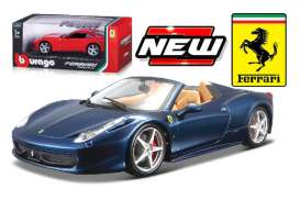 Ferrari - blue - 1:24 - Bburago - bura26017b | Tom's Modelauto's Ferrari - blue - 1:24 - Bburago - bura26017b | Tom's Modelauto's