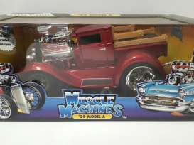 Ford  - 1929 red metallic - 1:18 - Muscle Machines - musm71195rm | Toms Modelautos