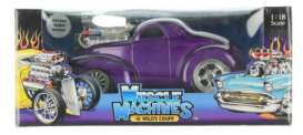 Willys  - 1941 purple - 1:18 - Muscle Machines - musm61185pu | Toms Modelautos