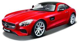 Mercedes Benz  - 2015 red - 1:24 - Maisto - 31134r - mai31134r | Toms Modelautos