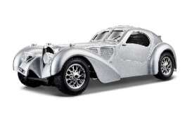 Bugatti  - 1936 silver - 1:24 - Bburago - 22092s - bura22092s | Toms Modelautos