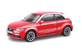 Audi  - A1 2010 red - 1:43 - Bburago - 30230r - bura30230r | Toms Modelautos