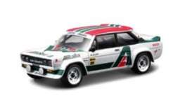 Fiat  - 131 Abarth white/green/red - 1:43 - Bburago - 38017 - bura38017 | Toms Modelautos