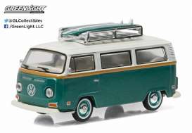 Volkswagen  - 1972 green/white - 1:64 - GreenLight - 29855-GM - gl29855-GM | Toms Modelautos