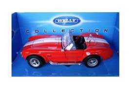 Shelby Cobra - 1965 red/white - 1:24 - Welly - 24002r - welly24002r | Toms Modelautos