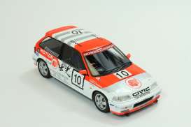 Honda  - 1990 white/orange - 1:18 - Triple9 Collection - 1800103 - T9-1800103 | Toms Modelautos
