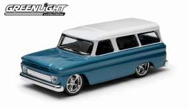Chevrolet  - 1966 blue with white roof - 1:43 - GreenLight - 86059 - gl86059 | Toms Modelautos
