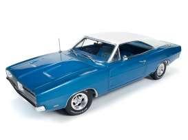 Dodge  - 1969 blue - 1:18 - Auto World - AMM1100 | Toms Modelautos