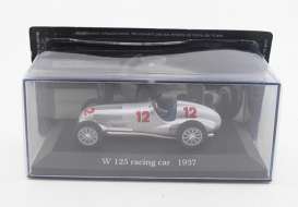 Mercedes Benz  - W125 F1 #12 1937 silver - 1:43 - Magazine Models - magMBw125 | Toms Modelautos