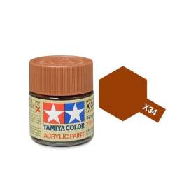 Paint  - metallic brown - Tamiya - X-34 - tamX34 | Toms Modelautos