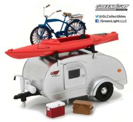 Teardrop Caravan  - grey - 1:24 - GreenLight - 18420A - gl18420A | Toms Modelautos