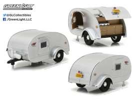 Teardrop Caravan  - grey - 1:24 - GreenLight - 18420A - gl18420A | Toms Modelautos