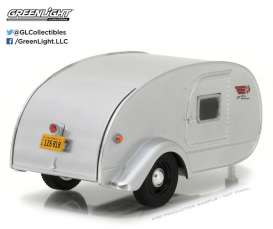 Teardrop Caravan  - grey - 1:24 - GreenLight - 18420A - gl18420A | Toms Modelautos