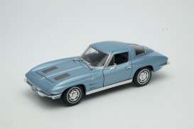 Chevrolet Corvette - 1963 blue - 1:24 - Welly - welly24073b | Tom's Modelauto's Chevrolet Corvette - 1963 blue - 1:24 - Welly - welly24073b | Tom's Modelauto's