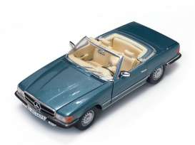 Mercedes Benz  - 350SL convertible 1960 silver blue - 1:18 - SunStar - 4673 - sun4673 | Toms Modelautos