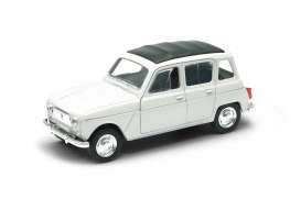 Renault  - 4 white/cream - 1:34 - Welly - 43741w - welly43741w | Toms Modelautos