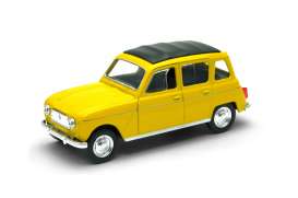 Renault  - 4 yellow - 1:34 - Welly - 43741y - welly43741y | Toms Modelautos